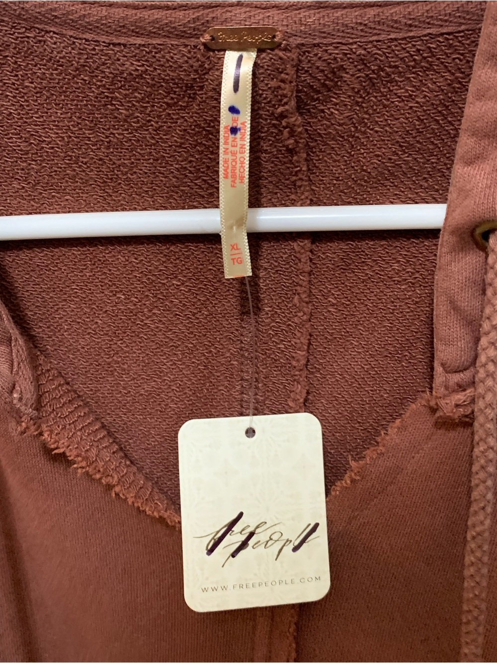 Free People XOXO Hoodie Size XL - Picture 2 of 4